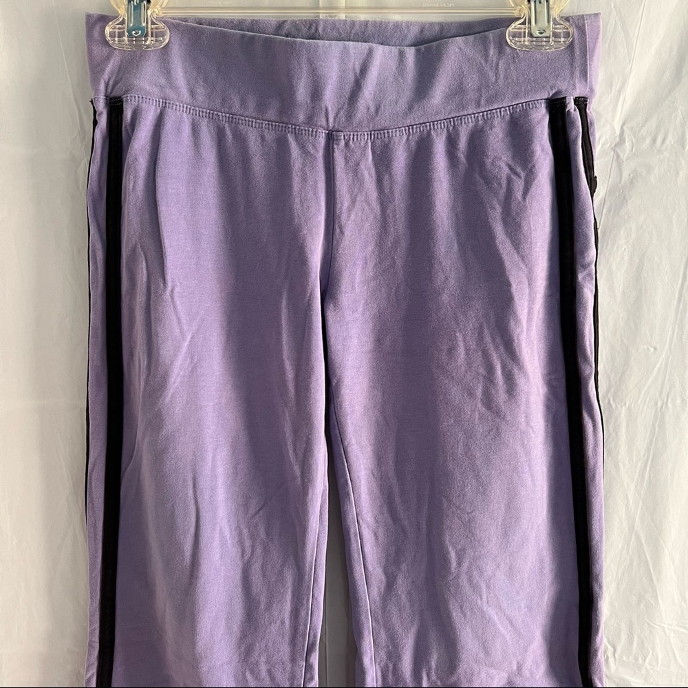 Purple and Black Flared Leggings